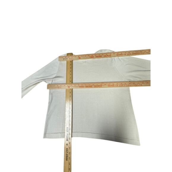 "Coldwater Creek" Silk Blend Cream Sweater SZ 1X Closet Staple Minimalist Mom - Picture 5 of 8